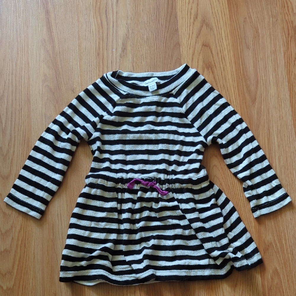 Splendid Black and White Striped Kids Dress